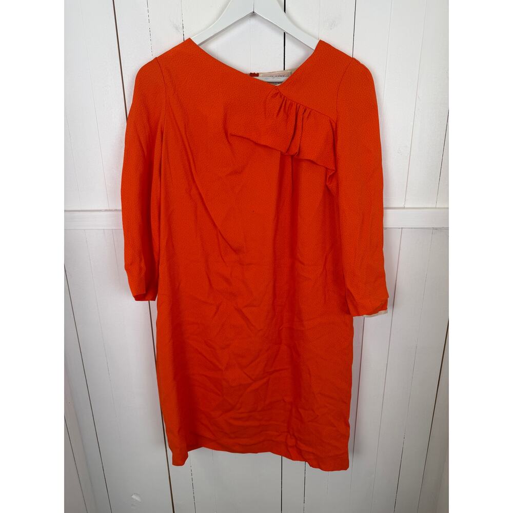 Dice Kayek Orange Pencil Dress Size 42 NWT with Imperfections